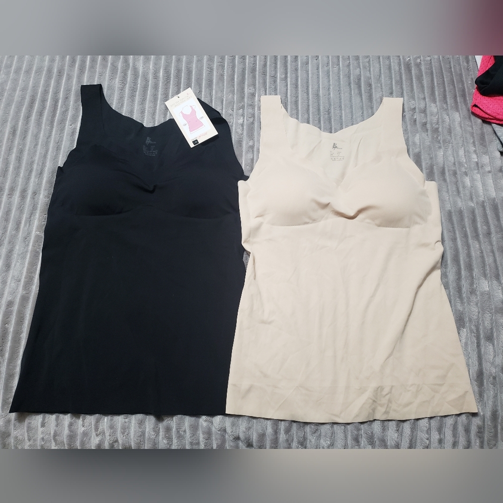 Black and Nude Shapewear Tanks